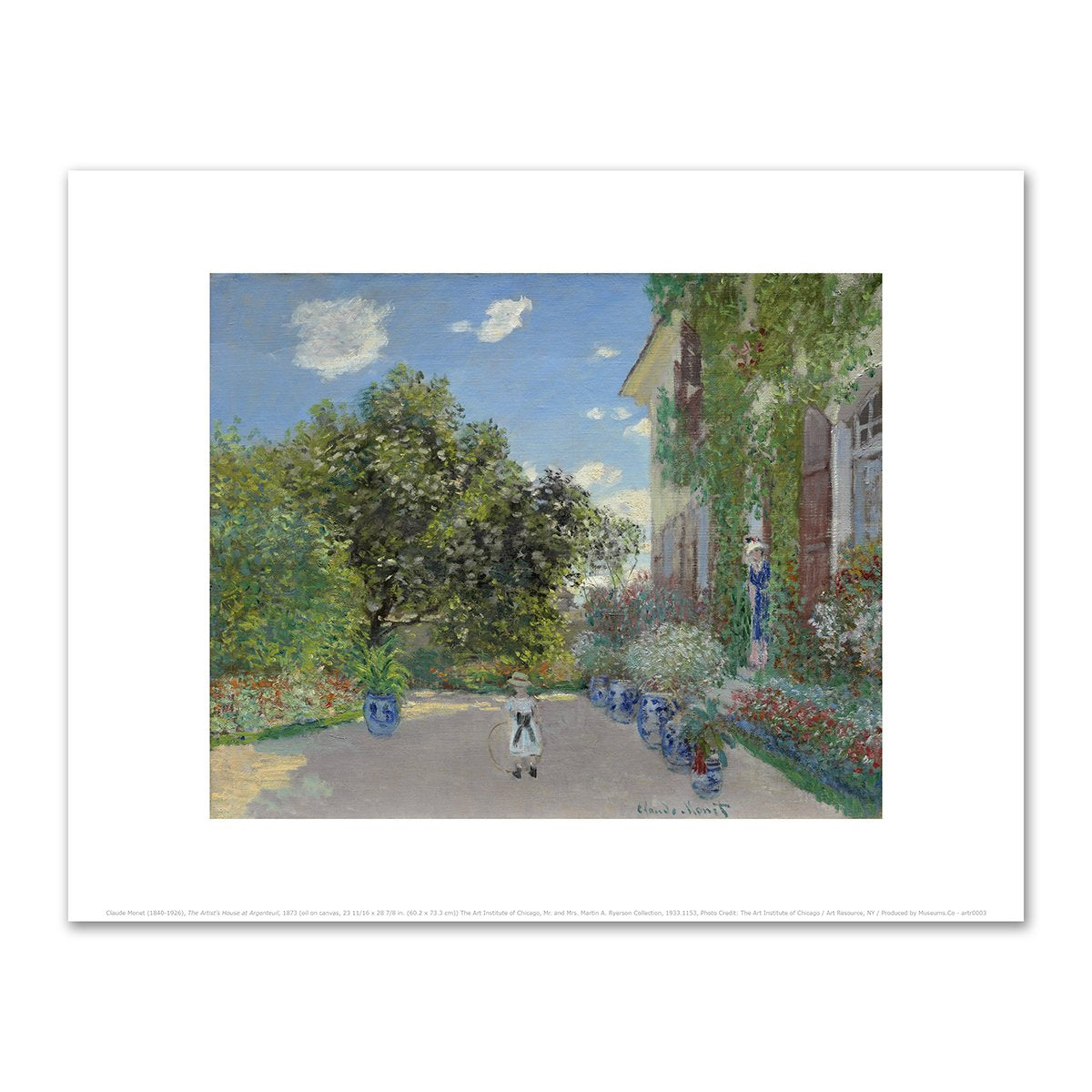 The Artist's House at Argenteuil by Claude Monet