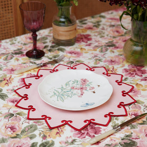 ASHBURY PINK CROWN FABRIC PLACEMAT (Set Of 4)