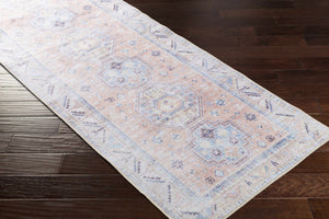 Morcott Peach Washable Runner Rug