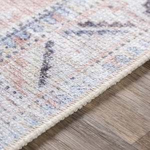 Morcott Peach Washable Runner Rug
