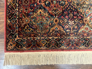 Karastan Rug 4x6, Multicolor Panel Kirman #717, Wool Original 700 Series Vintage