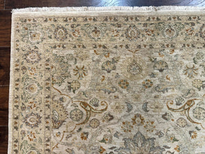 Pak Persian Rug 4x6, Beige, Pakistani Peshawar Rug, Handmade, Neutral Colors, Vintage Rug for Modern Home