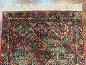 Karastan Rug 4x6, Multicolor Panel Kirman #717, Wool Original 700 Series Vintage