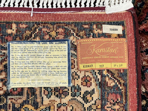 Antique Karastan Rug 8.8 x10.6 Multicolor Panel Kirman #717, Wool Karastan Rug, Vintage Multipanel Kirman, Original Collection 700 Series