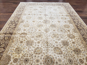 Long and Wide Corridor Rug 6 x 14.8, Hallway Carpet, Pakistani Pak Persian Rug, Haji Jalil Design, Allover Floral, Beige, Vintage, Handmade