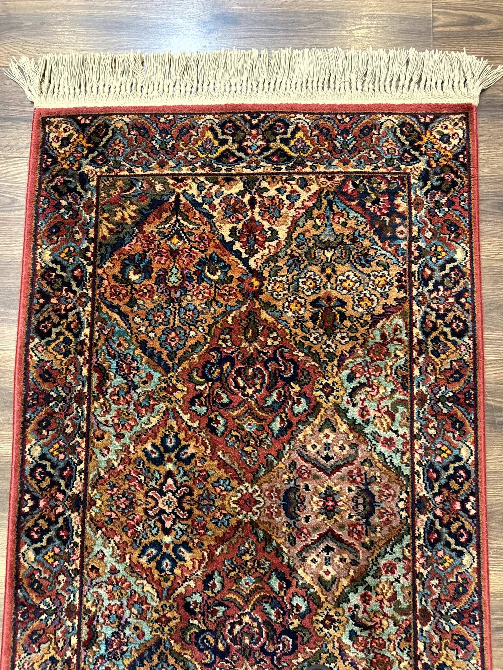Karastan Rug 3x5 Multicolor Panel Kirman #717, Original 700 Series, Wool Pile, Discontinued