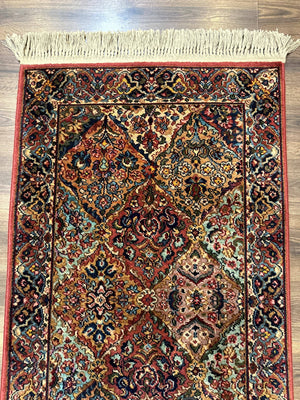 Karastan Rug 3x5 Multicolor Panel Kirman #717, Original 700 Series, Wool Pile, Discontinued