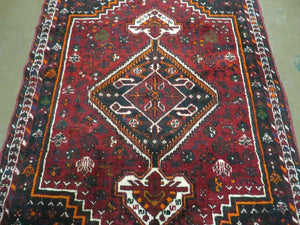 4' X 6' Antique Handmade Turkish Wool Veg Dyes Rug Organic Red Nice M10