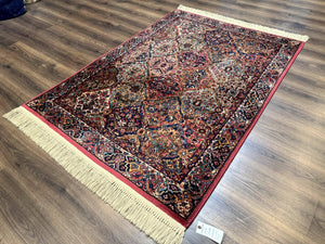 Karastan Rug 4x6 Multicolor Panel Kirman Rug #717, Wool Karastan Carpet, Original Collection 700 Series, Vintage, Rare Size