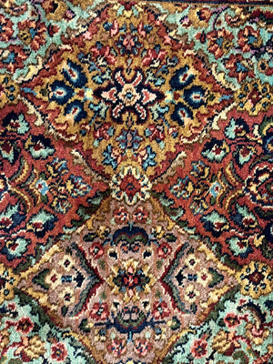 Karastan Rug 3x5 Multicolor Panel Kirman #717, Original 700 Series, Wool Pile, Discontinued