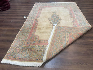 Persian Kerman Rug 6x9, Pastel Colors, Semi Open Field