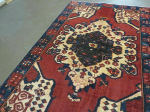 4' X 7' Antique 1920 Handmade Turkish Wool Rug Veg Dye Nice