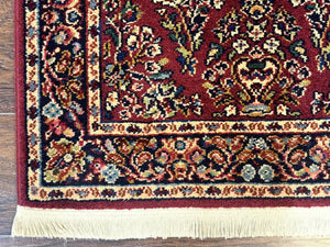 Karastan Runner Rug 2.6 x 8.6, Red Sarouk #785, Original 700 Series, Wool Karastan Runner Rug, Rare