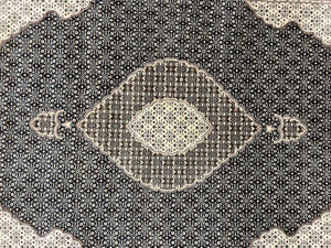 Sino Persian Rug 6x9, Herati Pattern, Vintage Handmade Hand Knotted Wool Oriental Carpet, Fine 6 x 9 Rug, Traditional Rug, Dark Blue Rug