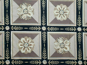 9' X 12' Handmade English Aubusson Savonnerie Design Needlepoint Wool Rug Nice