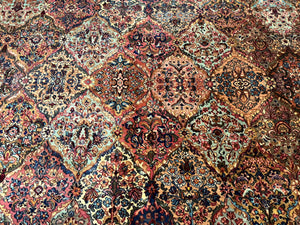 10x18 Karastan Multicolor Panel Kirman Rug #717, Palace Size Wool Discontinued Original 700 Series