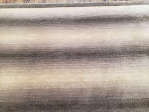 Vintage Safavieh Tibetan Indian Rug 6x9, Nepal Rug, Handmade, Striped Rug, Brown & Beige, 6x9 Oriental Carpet, Wool, Soft