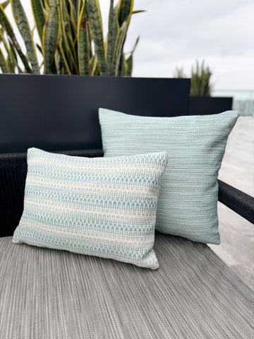 Bay View Aqua 20x20 Indoor Outdoor Pillow