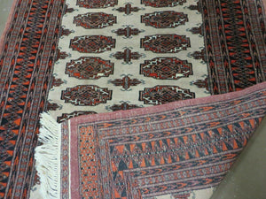 4' X 6' Vintage Handmade Bokhara Turkoman Pakistan Wool Rug Carpet Nice