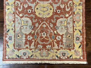 Turkish Flatweave Kilim Rug 4x6, Geometric Wool Handmade Carpet, Vintage