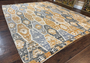 Handmade Contemporary Modern Indian Rug 8x10, Colorful