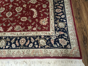 6' X 9' Vintage Fine Oriental Floral Handmade Wool Rug Vegetable Dyes Red Nice