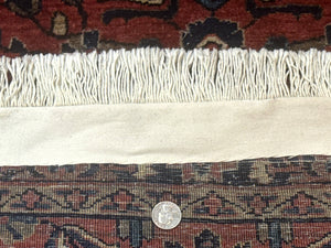 Small Red Persian Sarouk Rug 2.7 x 4.9, Floral, Antique
