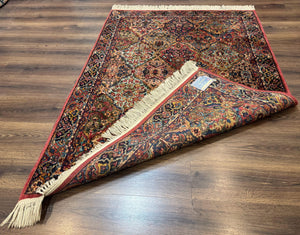 Karastan Rug 4x6, Multicolor Panel Kirman #717, Wool Original 700 Series Vintage