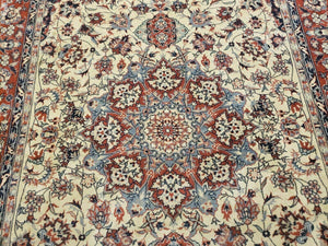 4' X 6' Handmade Ultra Fine Chinese Floral Oriental Wool Rug Hand Knotted Beige
