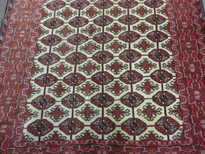 4' X 6' Handmade Finely Knotted Pakistan Turkoman Bokhara Wool Rug Nice