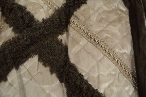 DaDa Bedding Classic Elegant Velvety Ribbons Quilted Coverlet Bedspread Set (YG1024Beige)