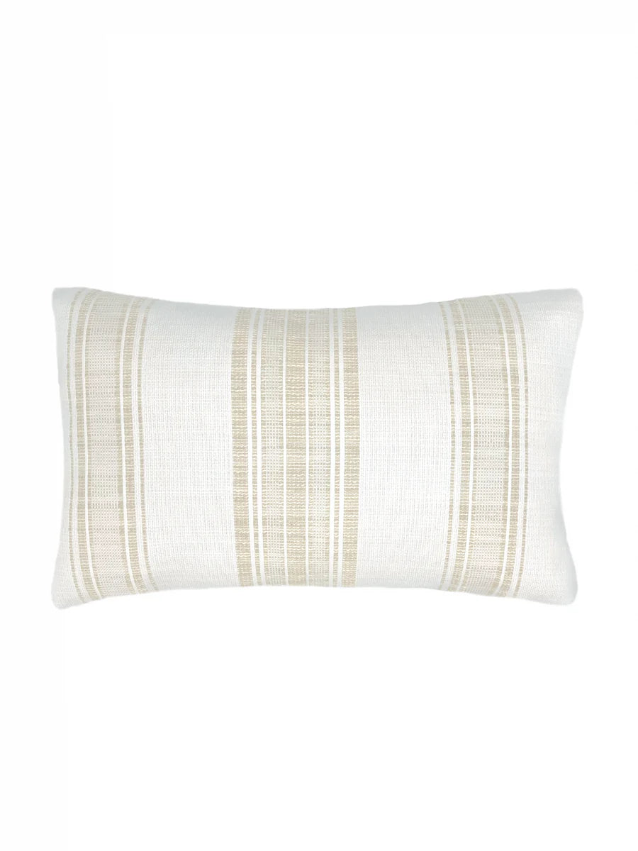 Beach Club Beige Stripe Indoor Outdoor Pillow