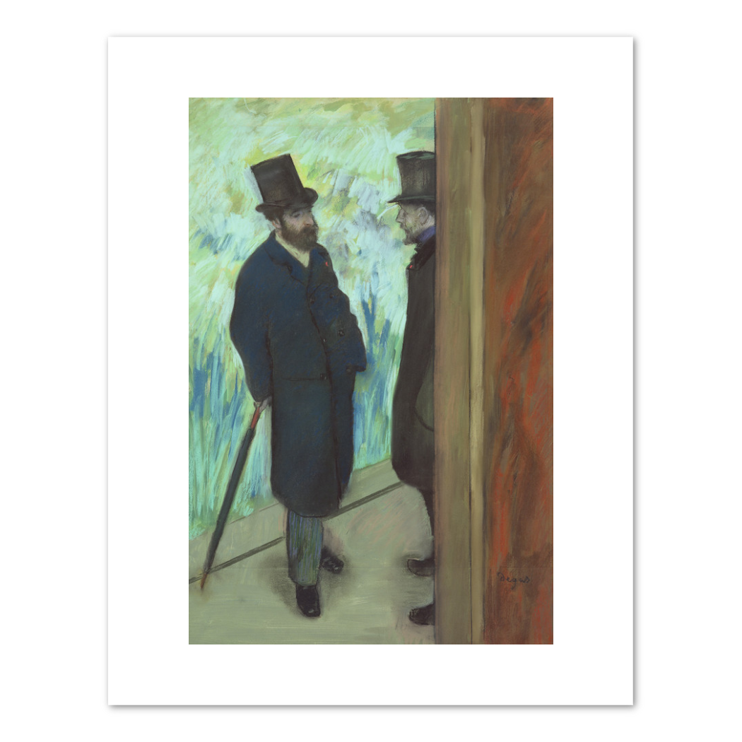 Friends at the Theatre, Ludovic Halevy (1834-1908) and Albert Cave (1832-1910) by Edgar Degas
