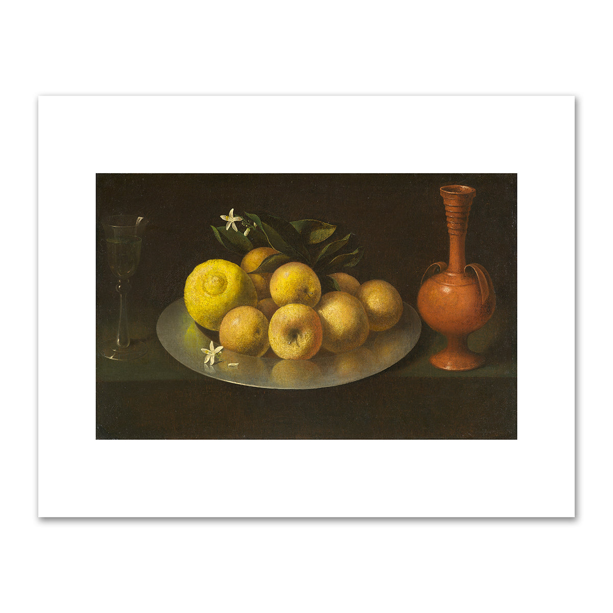 Still Life with Glass, Fruit, and Jar by Francisco de ZurbarÃ¡n