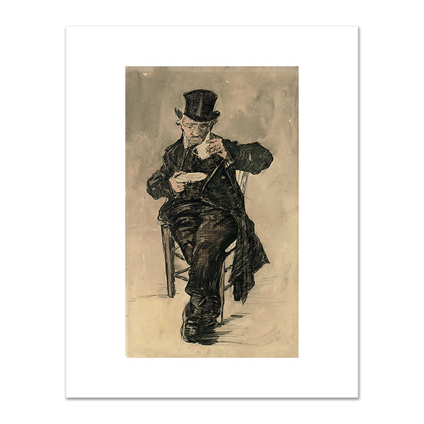 Orphan Man with a Top Hat Drinking a Cup of Coffee by Vincent Van Gogh