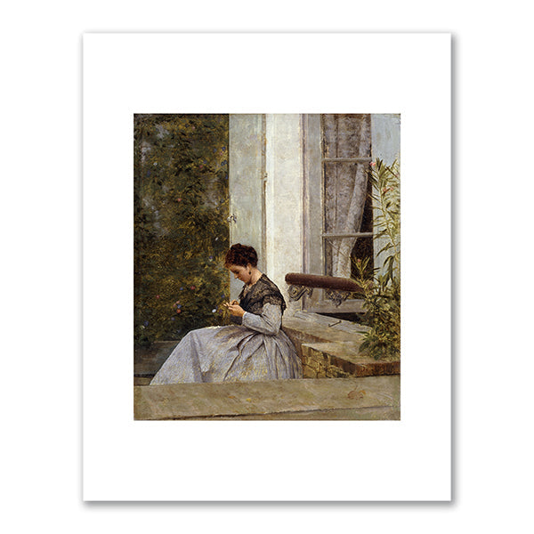 A Woman Crocheting by Giuseppe De Nittis