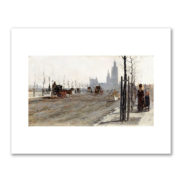 The Victoria Embankment, London by Giuseppe De Nittis