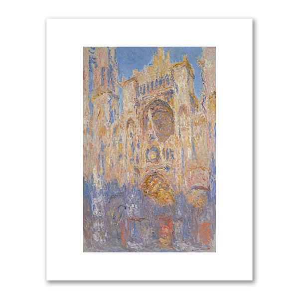 Rouen Cathedral, Facade (sunset), harmonie in gold and blue by Claude Monet