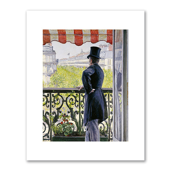 Man on a Balcony, Boulevard Haussmann by Gustave Caillebotte