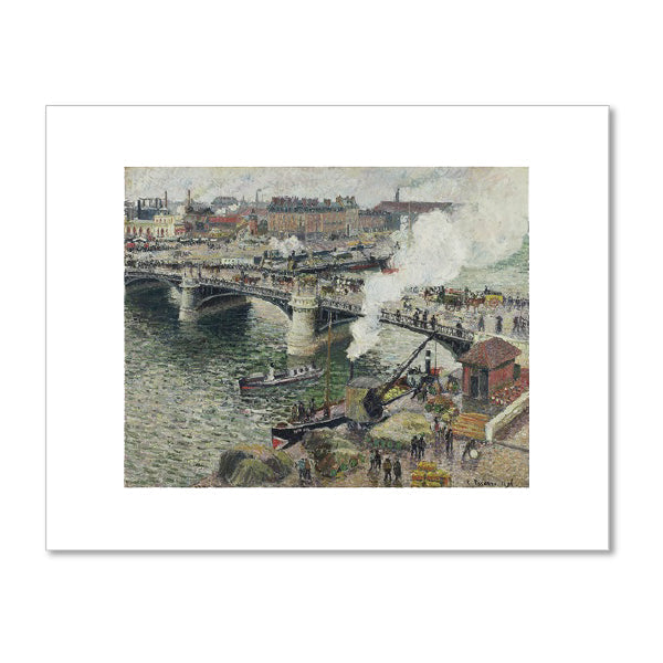 Pont Boieldieu, Rouen, Rainy Weather by Camille Pissarro