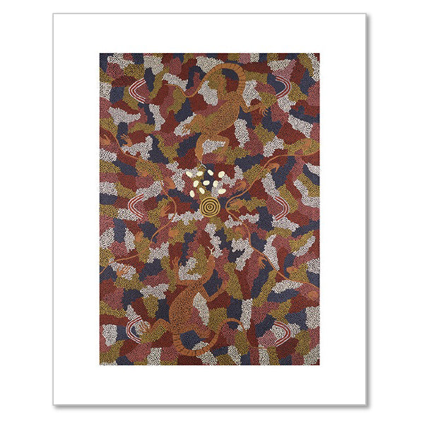 Goanna Dreaming by Clifford Possum Tjapaltjarri