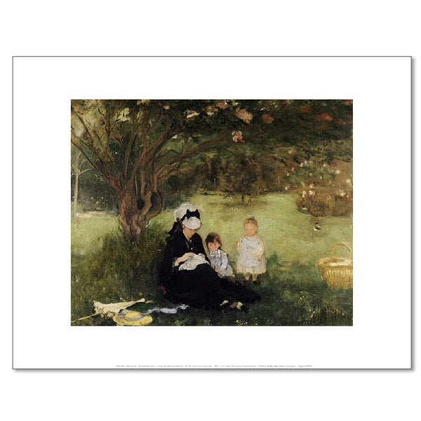 Beneath the Lilac at Maurecourt by Berthe Morisot