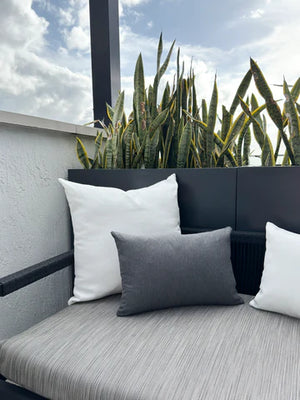 Essential Dark Grey Indoor Outdoor Pillow