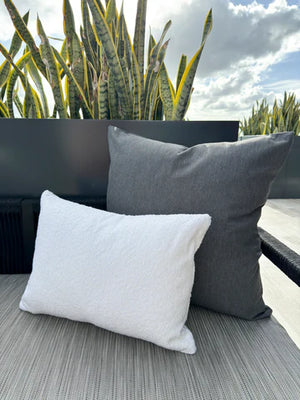 Essential Dark Grey Indoor Outdoor Pillow