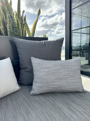 Essential Dark Grey Indoor Outdoor Pillow