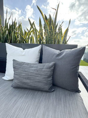 Essential Dark Grey Indoor Outdoor Pillow