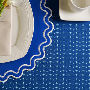 SOLACE BLUE FAUX LEATHER PLACEMAT (Set Of 4)
