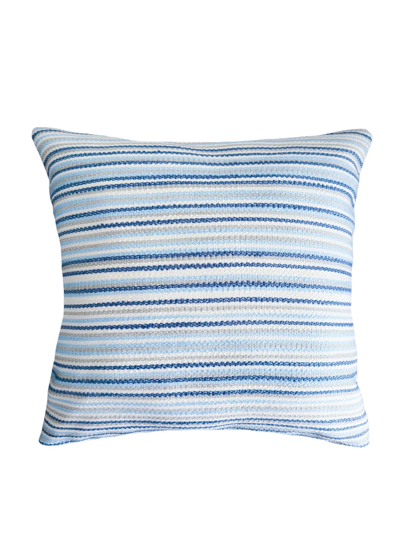 Blue Yacht Stripe 20x20 Indoor Outdoor Pillow