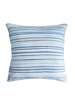 Blue Yacht Stripe 20x20 Indoor Outdoor Pillow