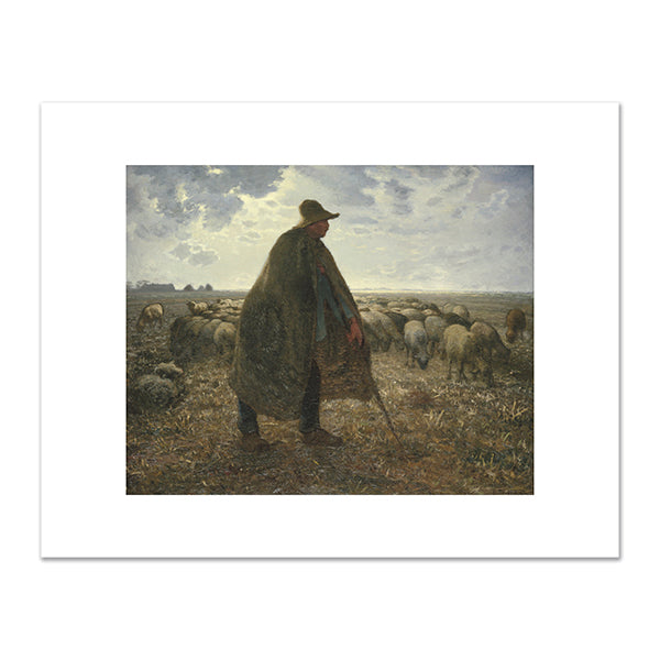 Shepherd Tending His Flock by Jean-François Millet